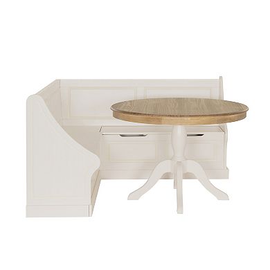 Linon Tobin Corner Nook Set with Storage