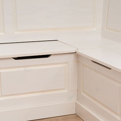 Linon Tobin Corner Nook Set with Storage