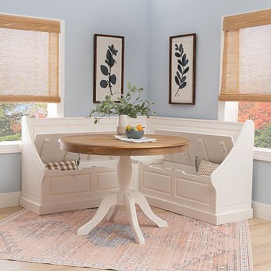 Linon Tobin Corner Nook Set with Storage