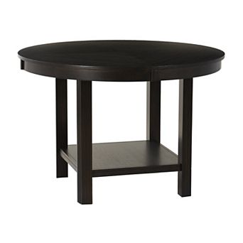 Linon Ingrid Round Dining Table with Shelf