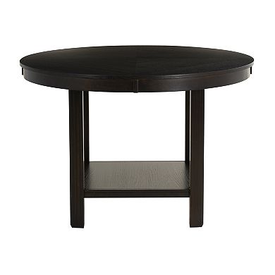 Linon Ingrid Round Dining Table with Shelf
