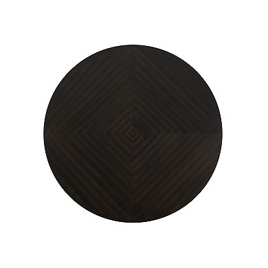 Linon Ingrid Round Dining Table with Shelf
