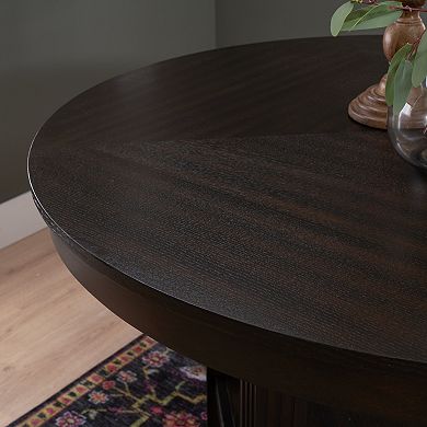 Linon Ingrid Round Dining Table with Shelf