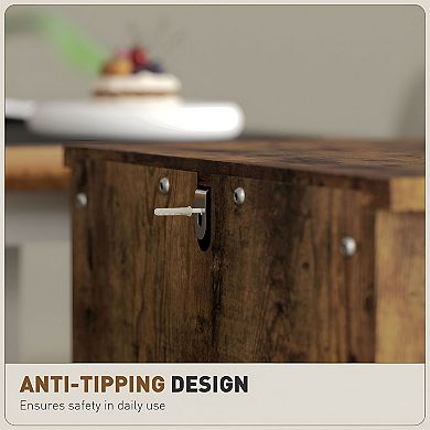 Compact File Cabinet with Small and Large Adjustable Drawer