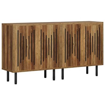 Sideboard Buffet Cabinet with 4 Adjustable Compartments for Dining, Living, or Kitchen