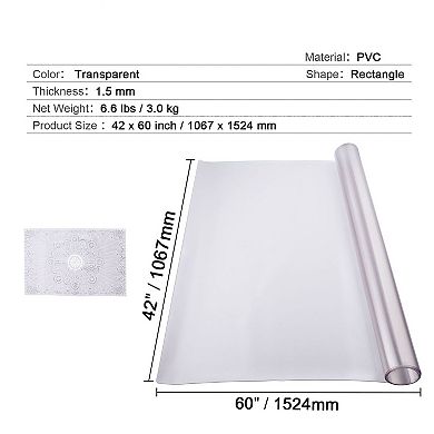 Flexible Table Cover Scratch, Spill, and Heat Protection for Dining, Work, and Craft Areas