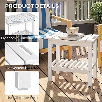 Lightweight Garden Bench with Handles and Multi-Purpose Storage for Home or Garden