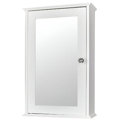 Space-Saving Wall Cabinet with Mirror and Magnetic Closure for Essentials