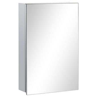 3 tier Bathroom Storage Cabinet with Mirror Door, Wall Mounted Stainless Steel