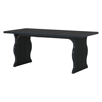 Modern Rectangular Dining Table MDF Top Seats 4-6 Kitchen or Dining Room