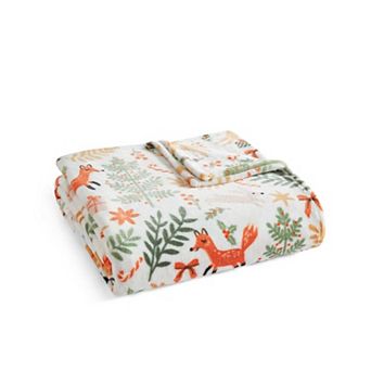 Martha Stewart Holiday Woodland Throw Blanket