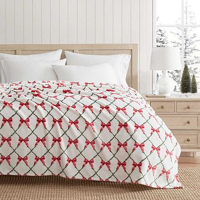 Martha Stewart Emmas Bow Throw Blanket