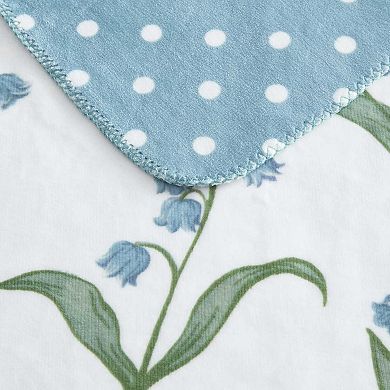 Martha Stewart Floral Print Throw Blanket