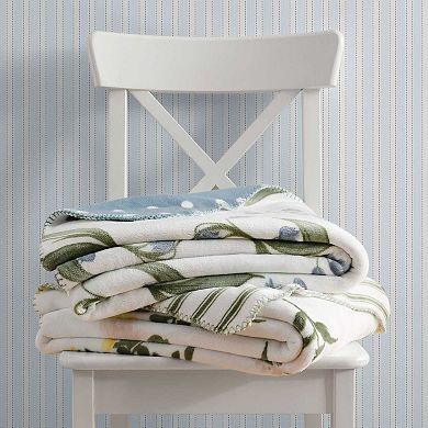 Martha Stewart Floral Throw Blanket