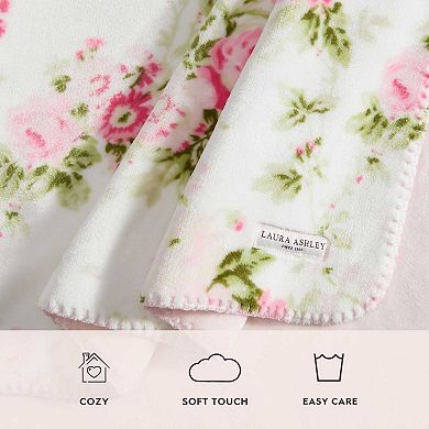 Laura Ashley Floral Throw Blanket