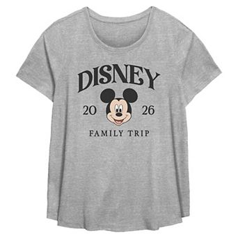 Plus Size Disney's Mickey Mouse Family Trip 2026 Flowy Graphic Tee