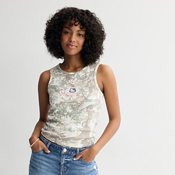 Women's Hello Kitty Patch Camo Tank Top
