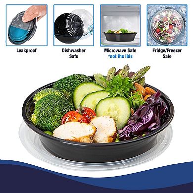 Meal Prep Containers W/ Lids, Food storage container bowl - 16 oz