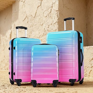 Whisen 3-Piece Hard-Shell Luggage Set with TSA Lock, Expanding Compartments & Spinner Wheels
