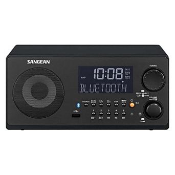 Sangean WR2 AM/FM‑RBDS Wooden Cabinet Digital Tuning Radio with Bluetooth and USB Connectivity