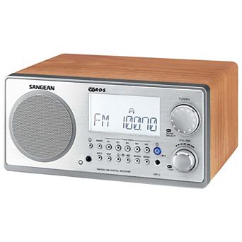 Sangean WR2 AM/FM‑RBDS Wooden Cabinet Digital Tuning Radio with Bluetooth and USB Connectivity