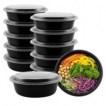 Meal Prep Containers W/ Lids, Food storage container bowl - 32 oz