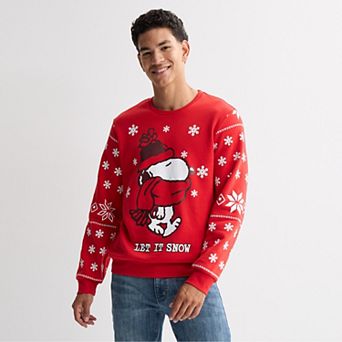 Adult Peanuts Snoopy Let It Snow Sweatshirt