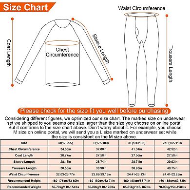 Men’s Thermal Underwear Set