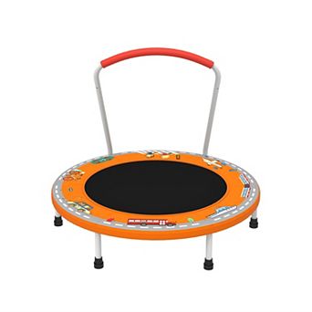 Whisen 36 Inch Mini Kids Trampoline with Handle, Indoor & Outdoor Toddler Bouncer for Ages 1-6