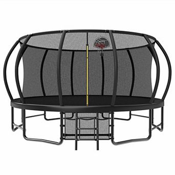 Whisen 16FT Steel Outdoor Trampoline with ASTM Approval, Safety Enclosure Net