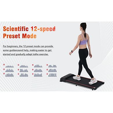 Whisen 2.5HP Treadmill with 12 Preset Modes, No Installation, Wristband Remote