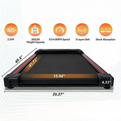 Whisen 2.5HP Treadmill with 12 Preset Modes, No Installation, Wristband Remote