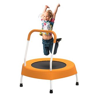 Whisen 28 Inch Steel Toddler Trampoline with Springfree Bungee Cord & Handle