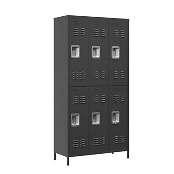 VIYET 72"H 6-Door Metal Employee Locker - Secure Storage Cabinet for Gym, Office, School & Garage