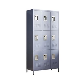 VIYET 72"H 9-Door Metal Employee Locker - Secure Storage Cabinet for Gym, School, Office & Garage