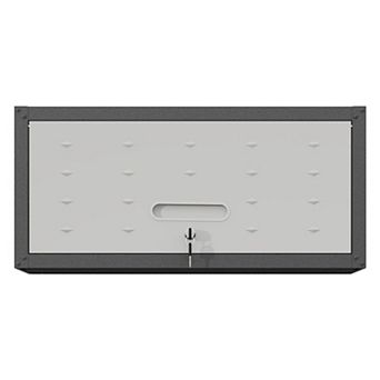 VIYET Heavy Duty Wall Mounted Tool Cabinet - Steel Garage Storage with Lock & Hydraulic Lift Door