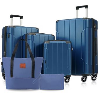 Whisen 16"/20"/24"/28" ABS Travel Luggage 6 pc Set with TSA Lock and Spinner Wheels