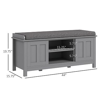 Entryway Shoe Bench with Sliding Doors & Adjustable Shelves, Ideal for Hallway & Living Room