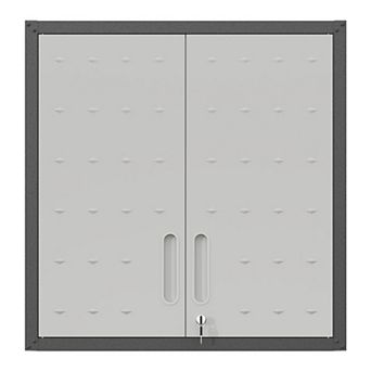 VIYET Wall Mounted Tool Cabinet - Locking Metal Storage with Adjustable Shelf & Open Drawer