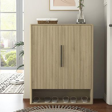 Minimalist Shoe Cabinet with Adjustable Shelves, Ideal for Hallway & Living Room