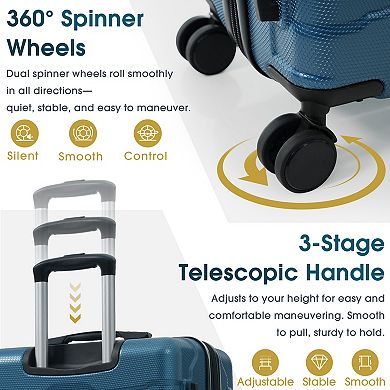 Whisen 24 Inch Expandable Hardshell Luggage with TSA Lock, 360° Spinner Wheels