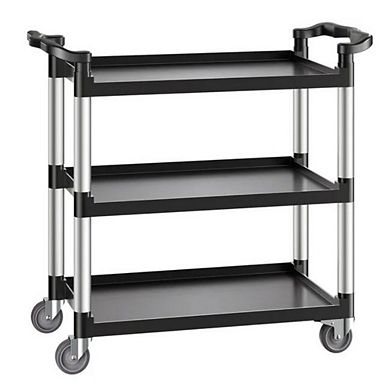VIYET 3-Tier Rolling Utility Cart - 500lbs Heavy Duty Service Trolley with Lockable Wheels
