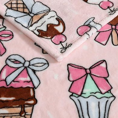 Betsey Johnson Coquette Ice Cream Throw Blanket
