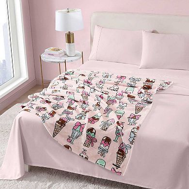 Betsey Johnson Coquette Ice Cream Throw Blanket