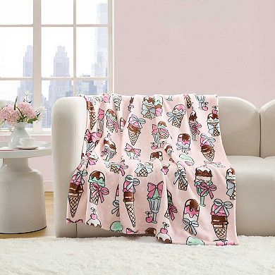 Betsey Johnson Coquette Ice Cream Throw Blanket