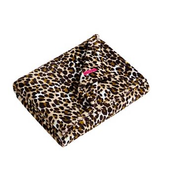 Betsey Johnson Etched Leopard Throw Blanket