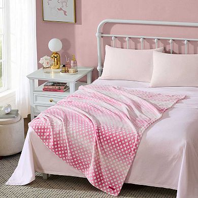 Betsey Johnson Ombre Dots Throw Blanket