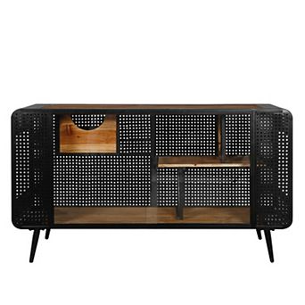 IFMALL Spacious Indoor Cat Enclosure with Shelves and Sliding Glass Doors