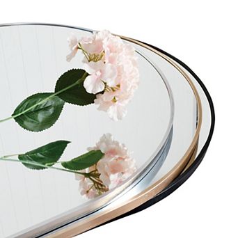 TOEMOA Metal Framed Arch Wall Mirror Modern Bathroom Decor