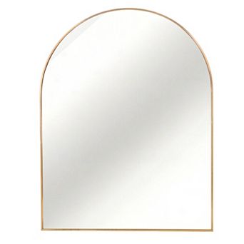TOEMOA Metal Framed Arch Wall Mirror Modern Bathroom Decor